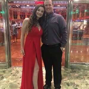 Elegant Red Evening Gown